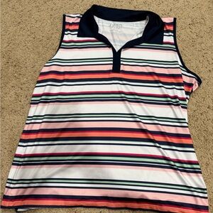 Izod Golf Navy and White Polo Shirt